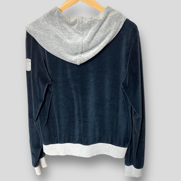 Escada Sport Woman Full Zip Hoodie Rib Hem Panel Sweater. - Picture 2 of 5